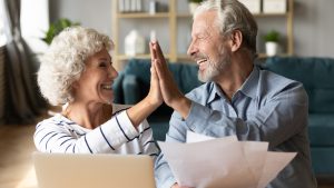 Indiana Gold IRA Investing Company a happy senior couple 300x169